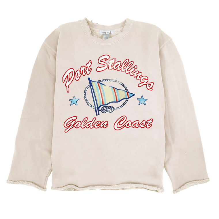 Firstport x Lunden & Olivia Port Stallings Golden Coast  Crewneck - Cream