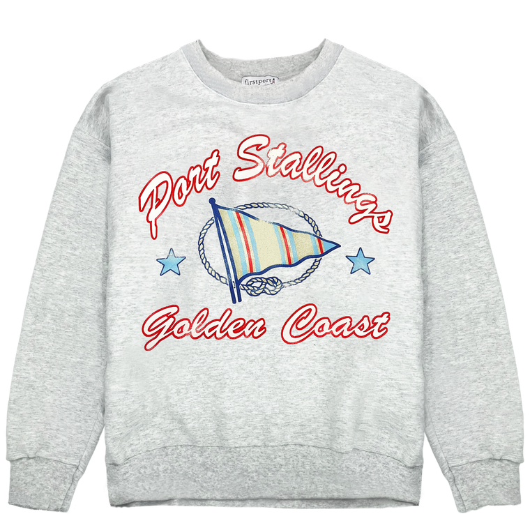 Firstport x Lunden & Olivia Port Stallings Golden Coast  Crewneck - Ash