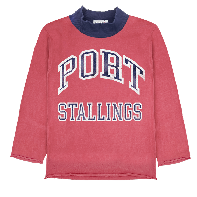 Firstport x Lunden & Olivia Port Stallings Heavy Mockneck Long Sleeve - Crimson