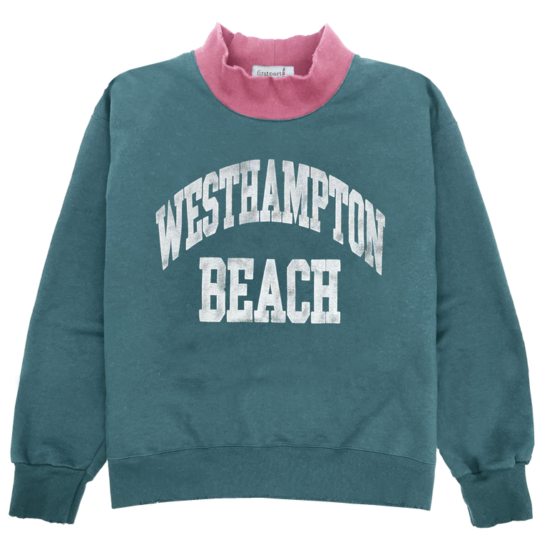 West Hampton Beach Mock neck - Cactus/Pink