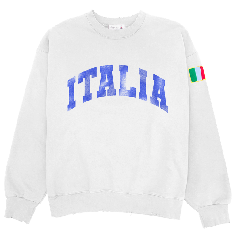 Italia Azzurri Crewneck Sweatshirt - White