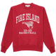 Fire Island Co-ed Basketball Rugged Crewneck - Washed Red