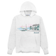 Greenwich Coast Scene Hoodie - White