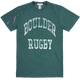 Weathered Boulder Colorado Rugby T-Shirt - Spruce