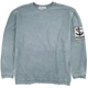 Firstport Anchor Badge Ribbed Sweatshirt - Ice Denim Blue