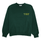 New England by the Sea Embroidered Crewneck - Forest