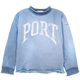 Port Arch Rollneck Sweatshirt - Washed Blue