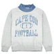 Cape Cod Football Mockneck - Ash/Washed blue