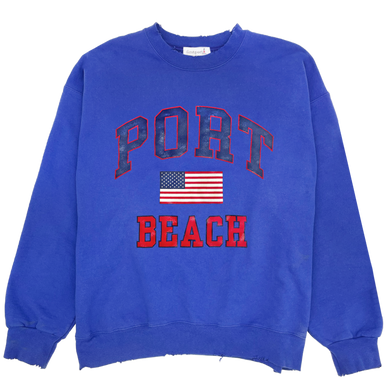 Port Beach USA Crewneck - Royal - firstport