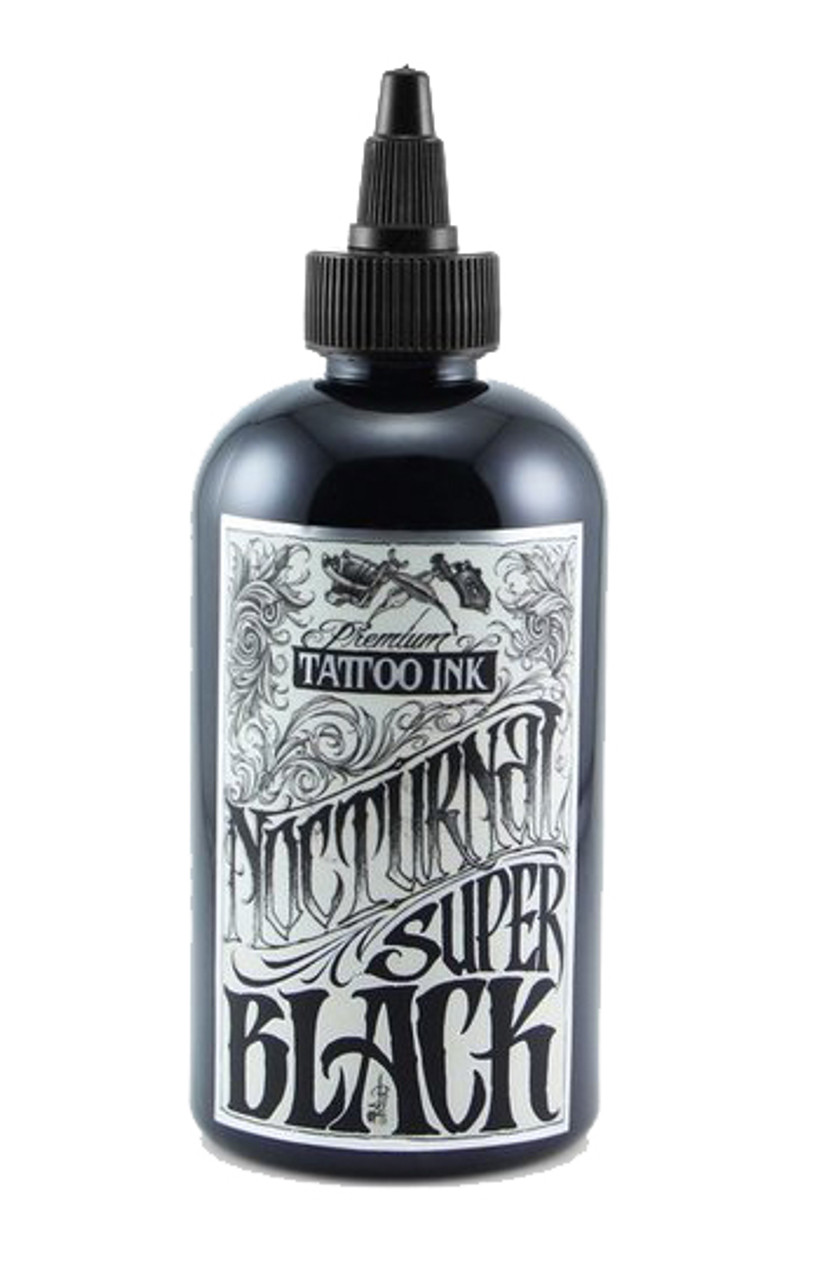 NOCTURNAL TATTOO INK  SUPER BLACK 4oz  Good Guy Tattoo Supply