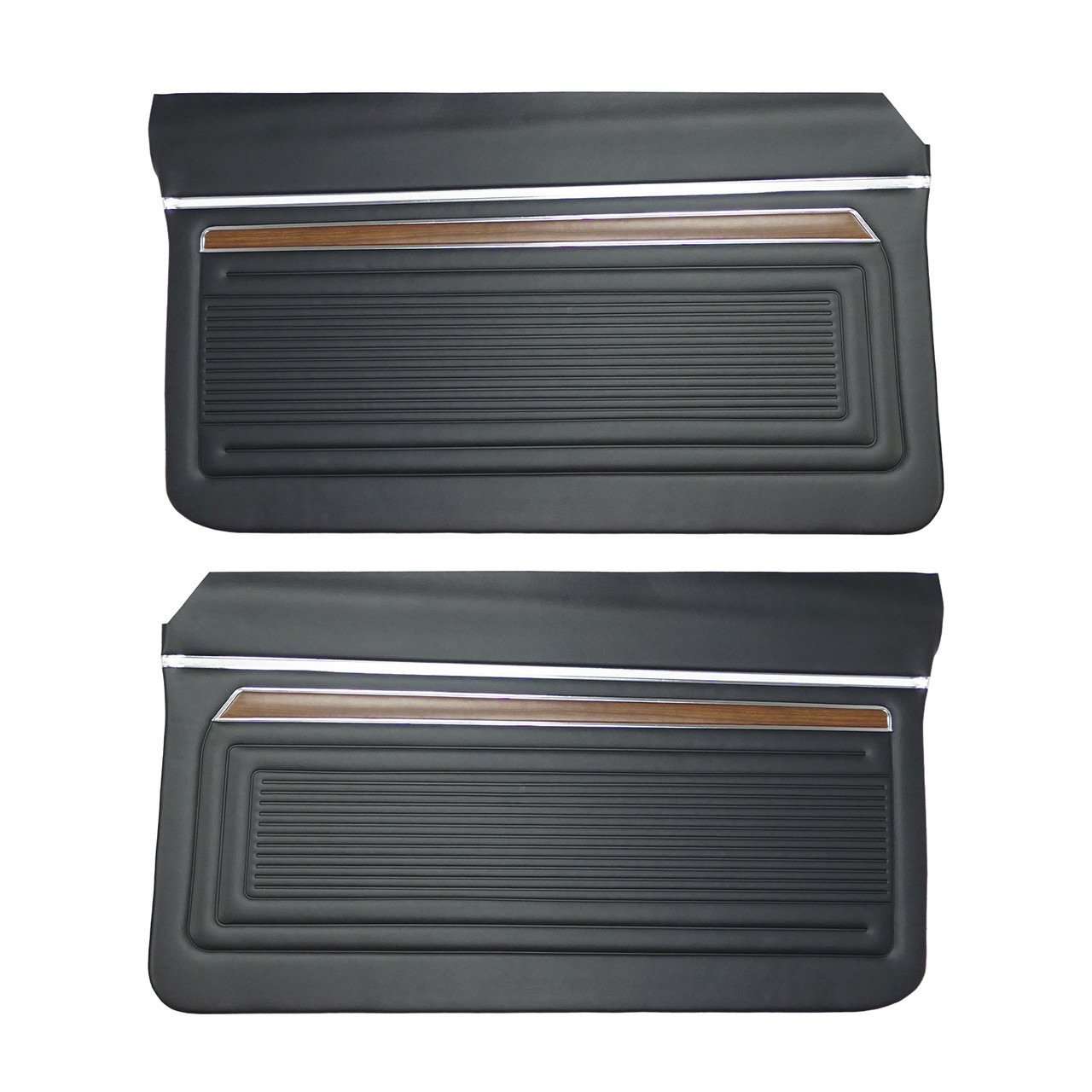 1970-72 Nova SS Custom; 2 Door; Front Door Panels; Black - Parts