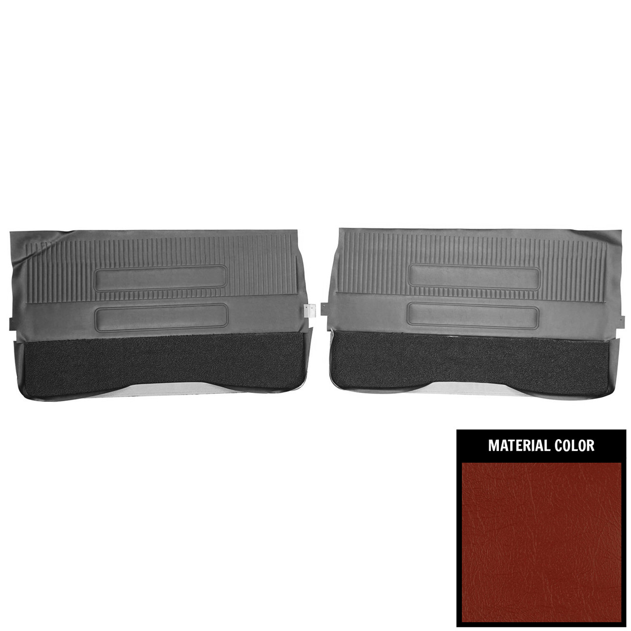 ☆きき☆63ふんわりドットP・120③・129(GY) 1963 Pontiac Grand Prix; Front Door Panels; Red - Parts Unlimited