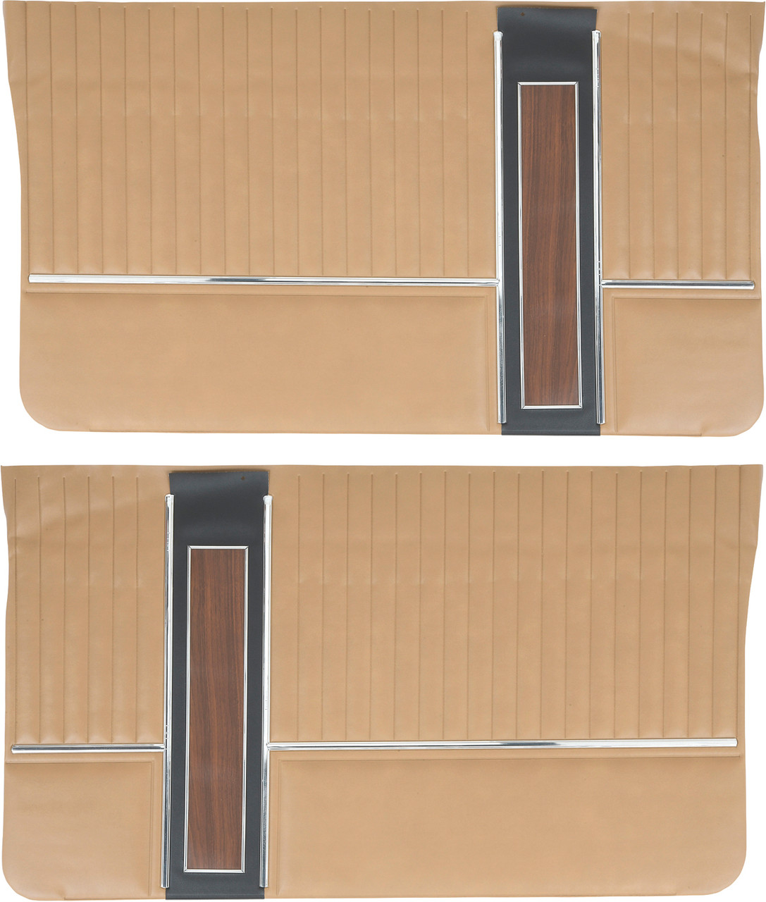 1967 Ford Galaxie 500; Front Door Panels; Saddle - Parts Unlimited