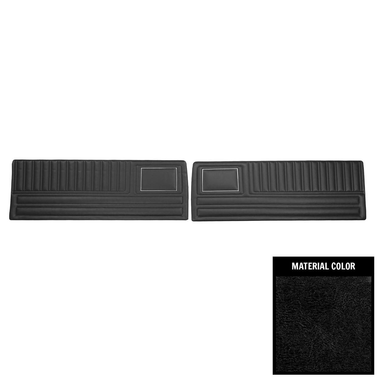 1970 Plymouth Duster; Standard Front Door Panels; Black - Parts