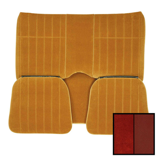 1971-1977 Chevrolet Camaro Hardtop Custom Cloth Red Rear Bench Seat Cover