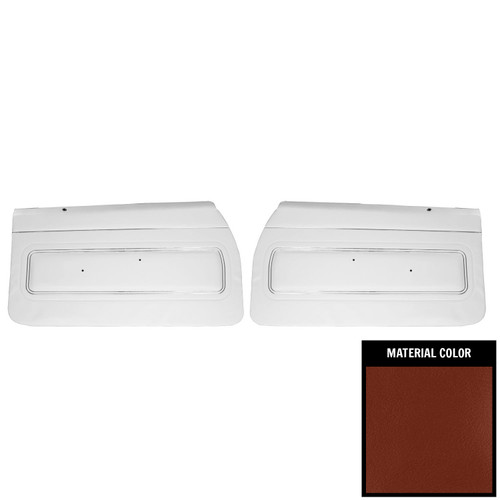 1971 GTO/LeMans Sport Pre-Assembled Platinum Sienna Brown Front Door Panels