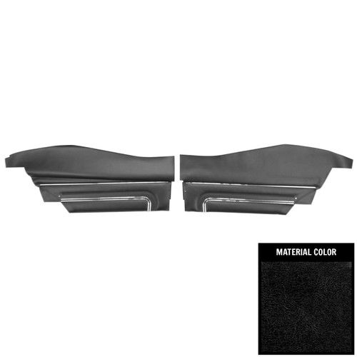 1971 Pontiac GTO Hardtop Platinum Edition Black Rear Door Panels