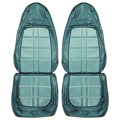 1971 Duster, 340; Dart Demon, Demon 340; Front Bucket Seat Covers; 2-Tone Blue