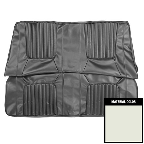 1971 Dodge Challenger; Convertible; Deluxe Rear Bench Seat Cover; White