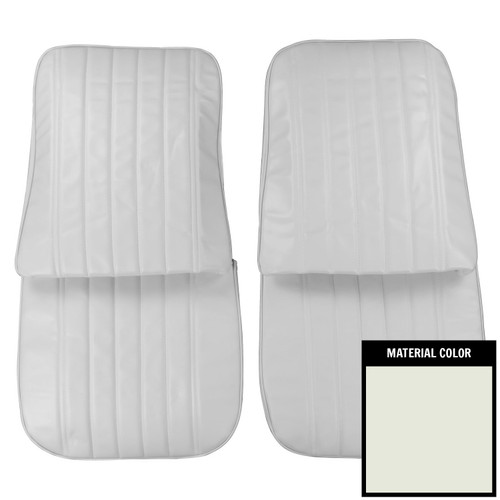 1971-1972 Chevrolet Monte Carlo White Front Bucket Seat Covers
