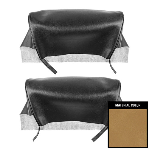 1971-1972 Buick Riviera Sandalwood Bench Seat Head Rest Covers