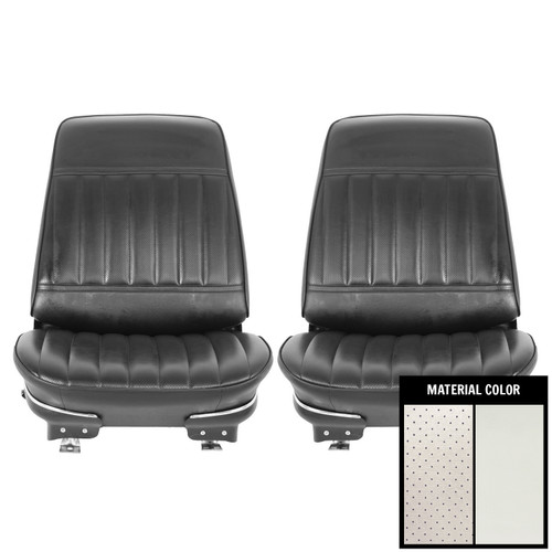 1971-1972 Buick Skylark/Custom/GS350/400 White Pre-Assembled Front Bucket Seats
