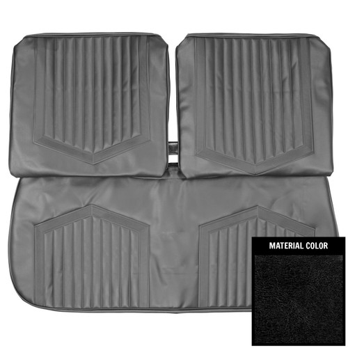 1971-72 Buick Skylark, GS; Standard Front Bench Seat Cover; Black