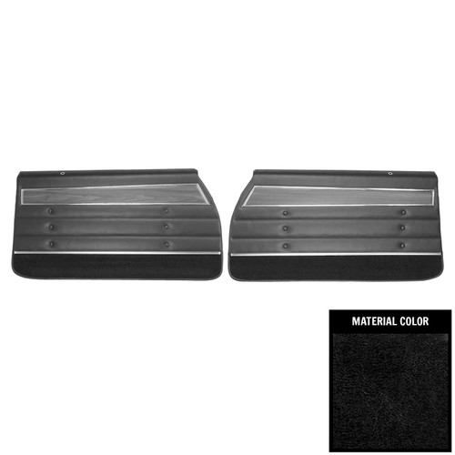1972 Oldsmobile Cutlass /"S" Pre-Assembled Black Front Door Panels