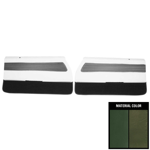 1972 Oldsmobile Cutlass/"S" Pre-Assembled Dark Green Front Door Panels