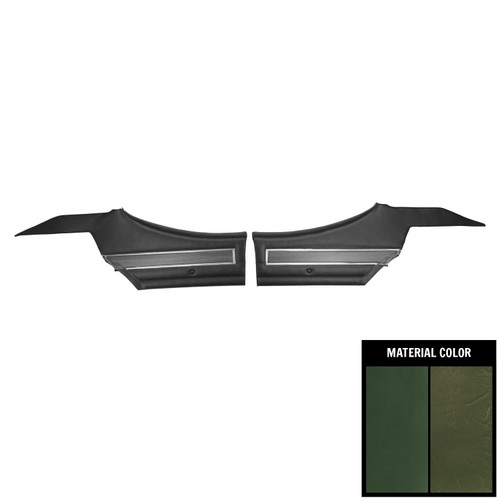 1972 Oldsmobile Cutlass/"S" Hardtop Pre-Assembled Dark Green Rear Door Panels