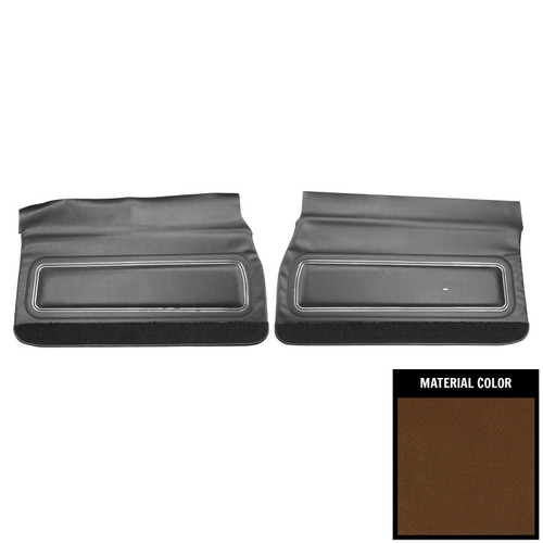 1972 Pontiac GTO/Lemans Sport Platinum Edition Dark Saddle Front Door Panels