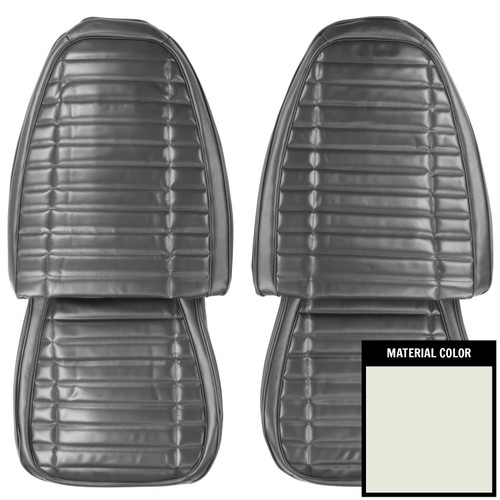 1972 Pontiac Firebird Deluxe White Front Bucket Seat Covers