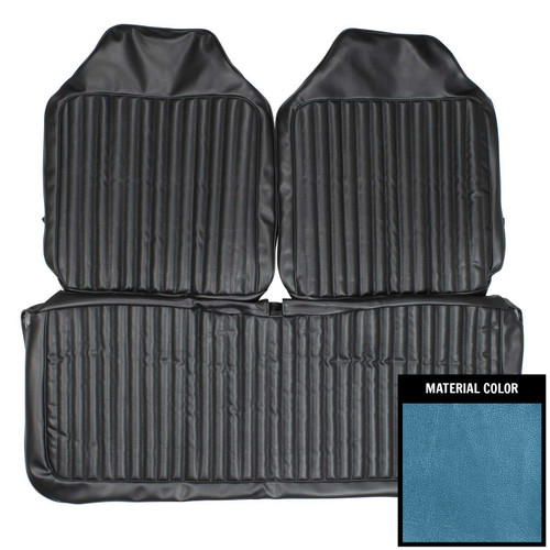 1972 Duster, 340; Dart, Demon, Demon 340; w/o Armrst; Frnt Bnch St Cvr; Brt Blue (72KSDA723B-9)