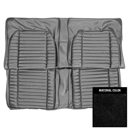 1972 Plymouth Road Runner, Satellite; Hardtop; Rear Bench Seat Cover; Black