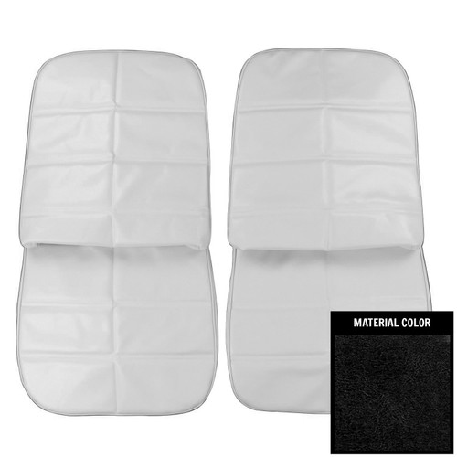 1972 Pontiac Grand Prix Black Front Bucket Seat Covers
