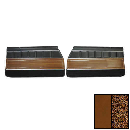 1972 Buick Skylark/350/Custom/GS Pre-Assembled Tan/Black Front Door Panels