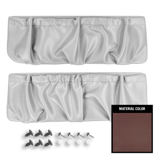 1973-1976 GM Truck/Blazer/Jimmy/Suburban Maroon Vinyl Door Panel Map Pockets