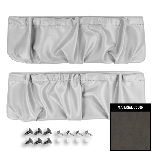 1973-1976 GM Truck/Blazer/Jimmy/Suburban Gray Vinyl Door Panel Map Pockets