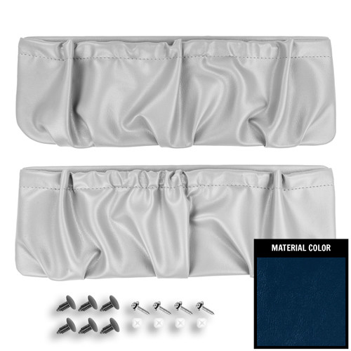 1973-1976 GM Truck/Blazer/Jimmy/Suburban Blue Vinyl Door Panel Map Pockets