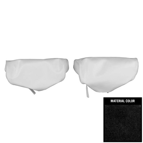 1973-1974 Chevrolet Nova Black Bench Seat Head Rest Covers