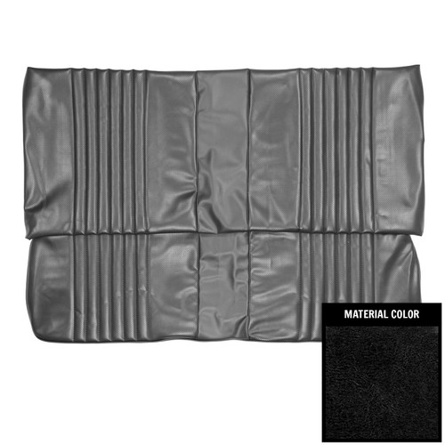 1973-1974 Chevrolet Nova Custom 2 Door Sedan Black Rear Bench Seat Cover