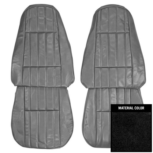 1974-1976 Chevrolet Camaro Standard Black Front Bucket Seat Covers