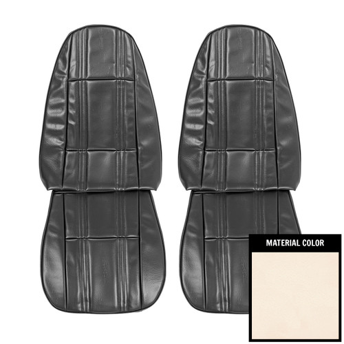 1974 Pontiac Ventura/GTO 2-Door Sedan White Front Bucket Seat Covers