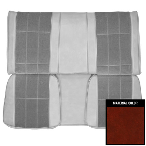 1977-78 Chevrolet Camaro LT Hardtop Custom Cloth Firethorn Rear Bench Seat Cover