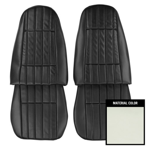 1977-78 Firebird; Standard Front Bucket Seat Covers; White