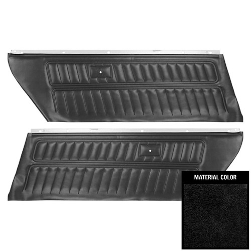 1977 Camaro, Firebird; Standard Front Door Panels; Black