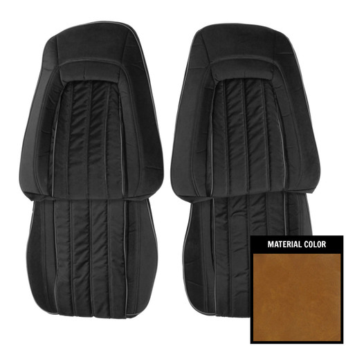 1977 Pontiac Firebird Deluxe Camel Cloth Front Bucket Seat Covers