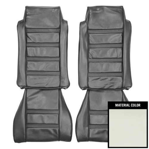 1978-80 Chevrolet Malibu Classic, El Camino; Front Bucket Seat Covers; White