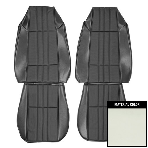 1978 Camaro; LT; Coupe; Custom Vinyl Front Bucket Seat Covers; White