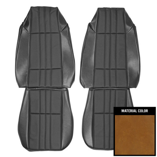 1978 Camaro; LT; Coupe; Custom Vinyl Front Bucket Seat Covers; Camel
